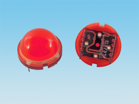 LED REDONDO ROJO 20mm --- Iv(mcd)=50 / If(mA)=10 / Ang.Vista=120° / Color Caja=Rojo difuso / Ø= 20)