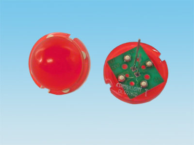 LED REDONDO ROJO 20mm --- Iv(mcd)=13 / If(mA)=10 / Ang.Vista=120° / Color Caja=Rojo difuso / Ø= 20)