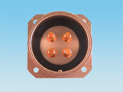 Conector circular metálico macho-base para panel, tipo militar, de 7 vías, Ø=30mm