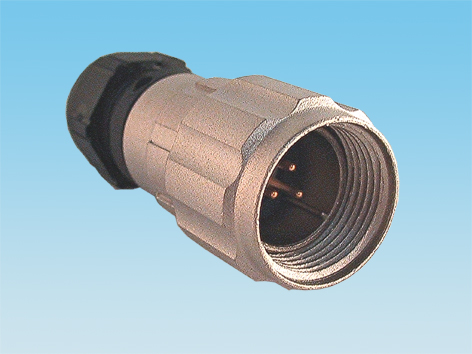 Conector militar-metalico macho-aéreo de 5 vías, Ø=20mm