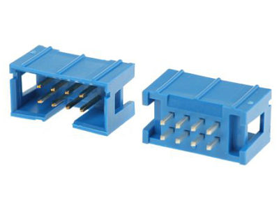 Conector IDC macho-recto de perfil bajo para PCB, de 2x4 pines