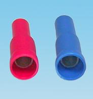 Terminal cilíndrico-hembra semi-aislado, para cable de 2.65mm², azul