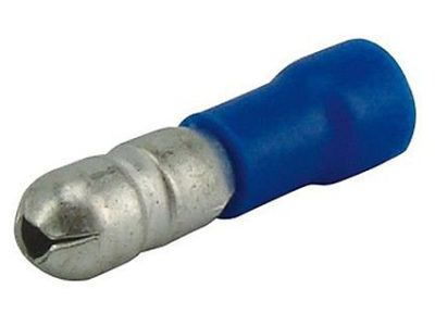 Terminal cilíndrico macho semi-aislado, para cable de 2.65mm², azul