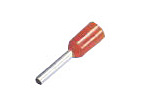 Terminal puntera hueca semi-aislada, 1.00mm², rojo