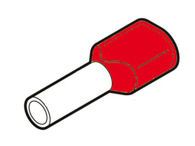 Terminal puntera hueca semi-aislada, 2x1.00mm虏