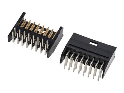 Conector AMP Modu II macho-codo para PCB, 2x8 vías, paso=2.54mm