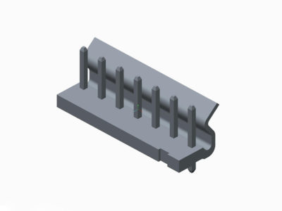 Conector macho-recto polarizado para PCB, 7 vías, paso=5.08mm