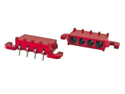 Conector MATE-N-LOK macho-acodado para PCB, 4 vías
