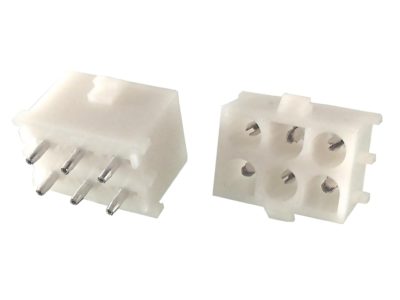 Conector MATE-N-LOK macho-recto para PCB, 6 vías