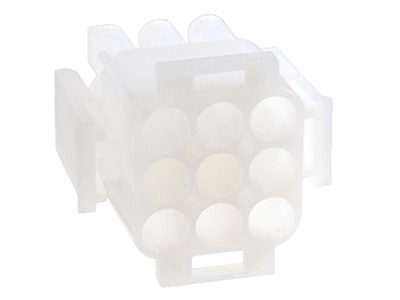 Conector MATE-N-LOK hembra-aérea, caja A, 9 vías