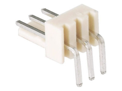 Conector postes polarizado macho-codo, 3 vías, paso=2.54mm