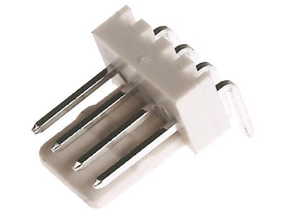 Conector postes polarizado macho-codo, 4 vías, paso=2.54mm