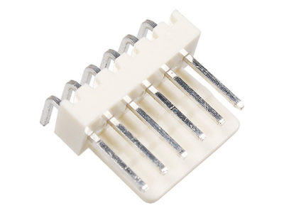 Conector postes polarizado macho-codo, 6 vías, paso=2.54mm