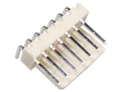 Conector postes polarizado macho-codo, 7 vías, paso=2.54mm