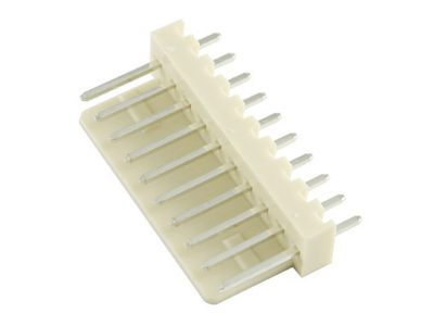 Conector postes polarizado macho-recto, 10 vías, paso=2.54mm