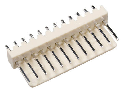 Conector postes polarizado macho-recto, 12 vías, paso=2.54mm