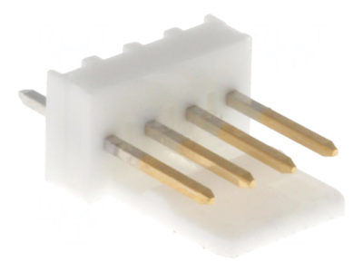 Imagen de un Conector Postes Polarizado Macho Recto, 4 Vías, Paso 2.54 mm, en Biltron.
