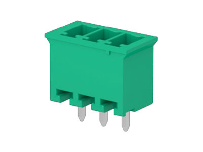 Borna macho-recta para PCB, 3 vías, paso=3.81 mm, verde, enchufable