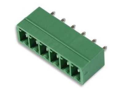Borna macho-recta para PCB, 6 vías, paso=3.81mm