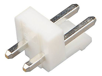 Conector tipo postes macho-recto para PCB, 2 vías, paso=3.96mm