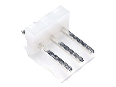 Conector tipo postes macho-recto para PCB, 3 vías, paso=3.96mm