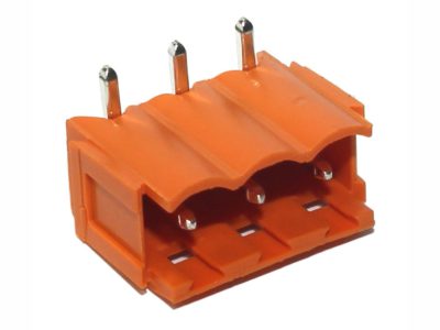 Borna macho-codo para PCB, 2 vías, paso=5.08mm, cerrada