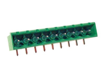 Borna macho-codo-cerrada para PCB, 5 vías, paso=5.08mm