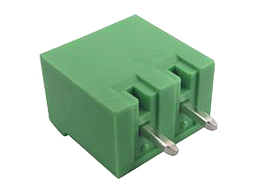 Borna macho-recto-cerrado para PCB, 2 vías, paso=5.08mm