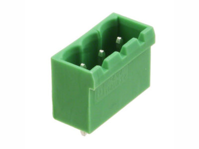 Borna macho-recto-cerrado para PCB, 3 vías, paso=5.08mm