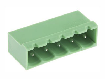 Borna macho-recto-cerrado para PCB, 5 vías, paso=5.08mm