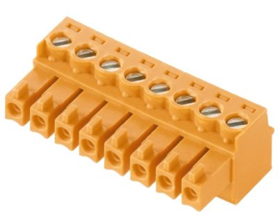 Borna hembra-recta conexi贸n tornillo, para PCB de 9 v铆as, paso=3.81mm