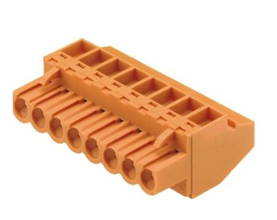 Borna hembra-recta enchufable de 3 vías, paso=5.08mm, doble altura