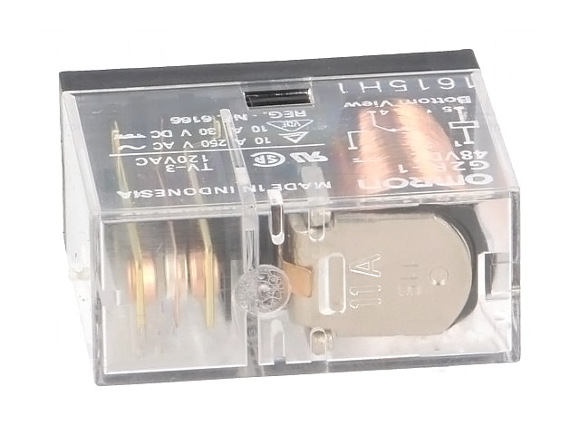 Relé de potencia de uso general de un polo de Omron, en Biltron.