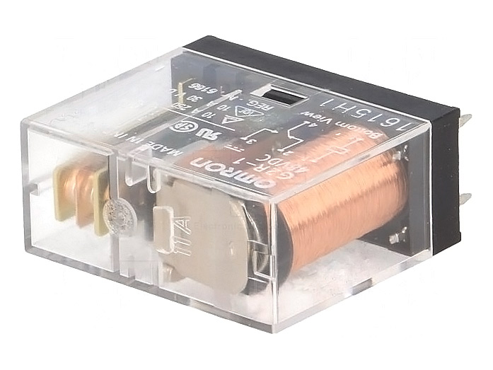 Relé de Omron corriente de conmutación de 10A, en Biltron.