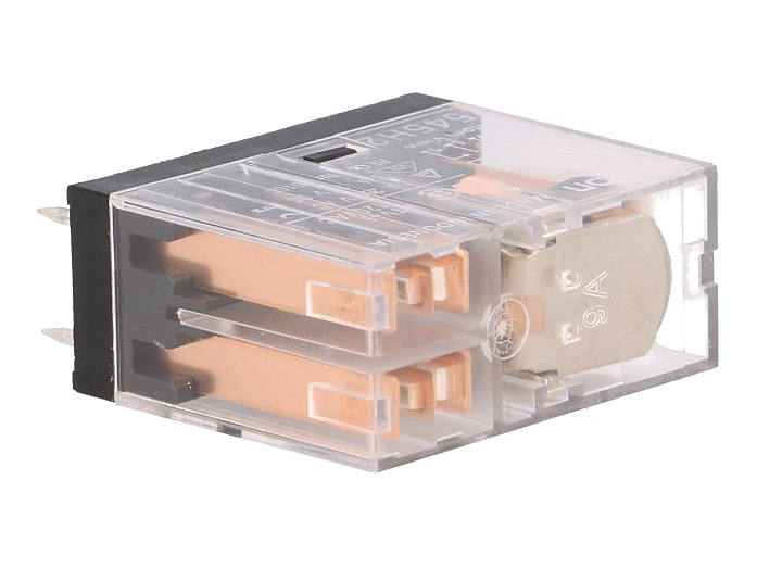 Relé de potencia Omron de la serie G2R-2 de 2 polos y 24Vdc. Disponible en Biltron online.