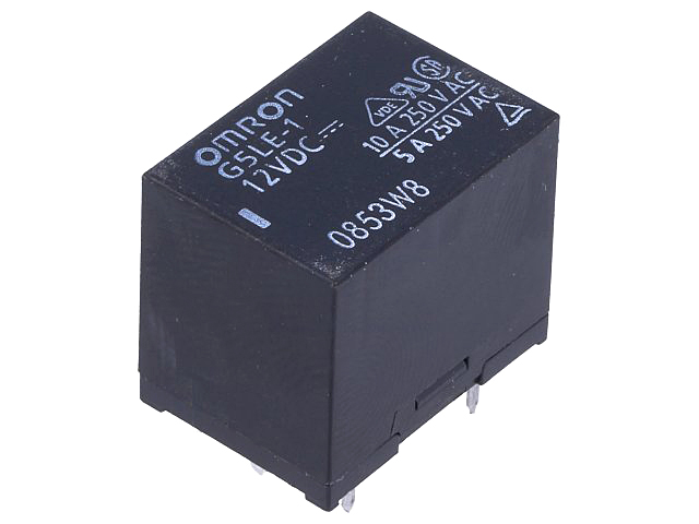 Relé de potencia Omron G5LE-1 DC12, disponible en Biltron.