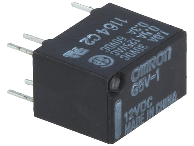 Relé de señal Omron G5V de construcción sellada, disponible en Biltron.