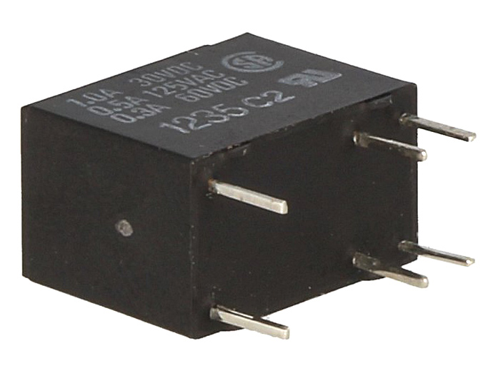 Relé de señal Omron de 5V dc, disponible en Biltron.