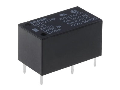 Relé de potencia Omron de la serie G6C, sin enclavamiento y con 2 polos, disponible en Biltron.