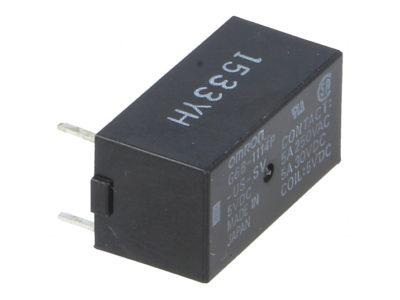 Relé de potencia Omron G6B con tensión 5V dc para montaje en PCB, de Omron.