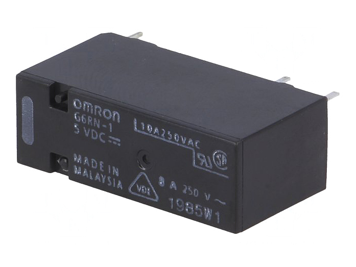 Relé de potencia Omron G6RN-1 DC5, disponible en Biltron.