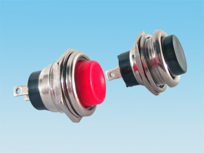 Imagen de un Pulsador Normalmente Abierto, Rojo, Panel Redondo, 16 mm, en Biltron.