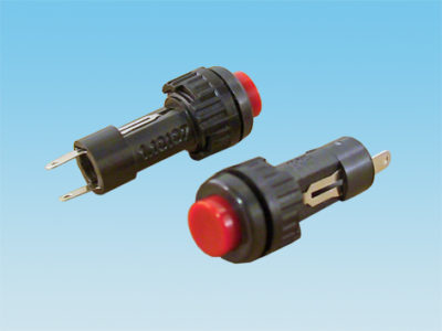 Interruptor On-Off(MOM) para panel, color rojo, spst-NO,24V@100mA
