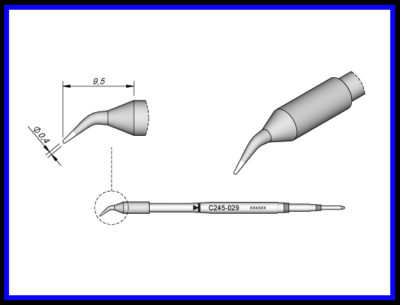 CARTUCHO 40W RES+PUNTA 0.4mm COD