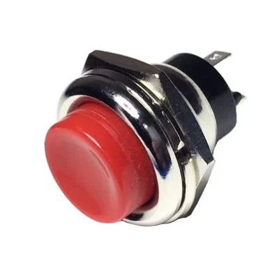 Imagen de un Pulsador Normalmente Abierto, Rojo, Panel Redondo, 16 mm, en Biltron.
