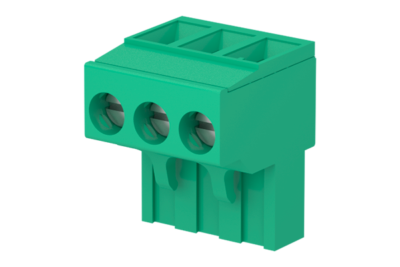 Borna hembra-acodado PCB,3 v铆as, paso=5 mm