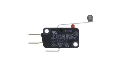 Microinterruptor Omron de la serie V-166-1C5, disponible en Biltron.