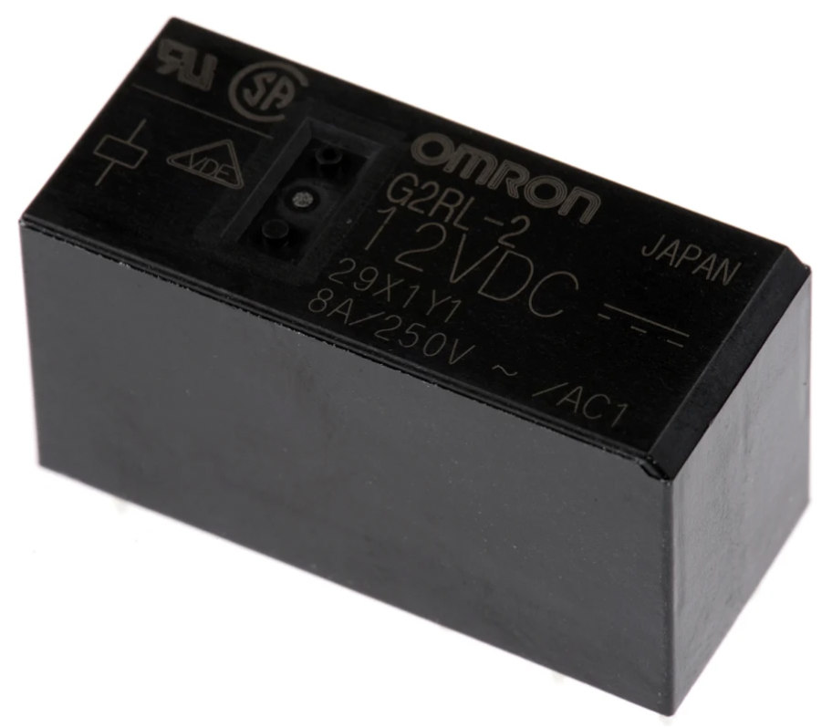 Relé de potencia Omron de la serie G2RL, de 2 polos y contacto DPDT. En Biltron.