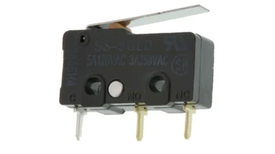 Microinterruptor Omron SS-5GLD de palanca articulada, disponible en Biltron.