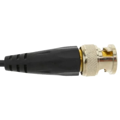 Conector BNC macho aéreo para soldar en cables RG58 con terminal de carga de 50 Ω con brida, en Biltron.
